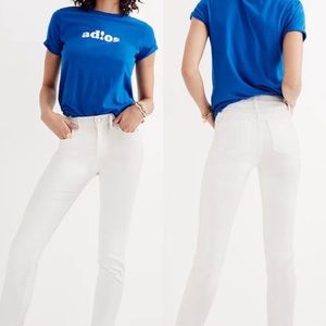 Madewell 9" High Rise Skinny Jeans in Pure White | 26